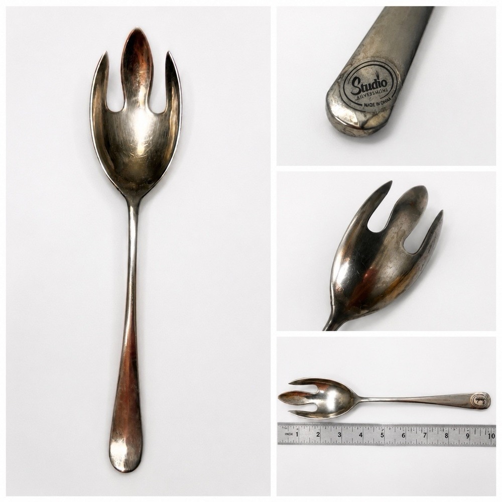 Studio Stainless Steel Serving Salad Fork 9.5" Buffet Pasta Vegetable Utensil